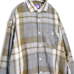 THE NORTH FACE PURPLE LABEL 2025AW | Flannel Plaid Field Shirt "Khaki/Asphalt Gray" (N25FG097)