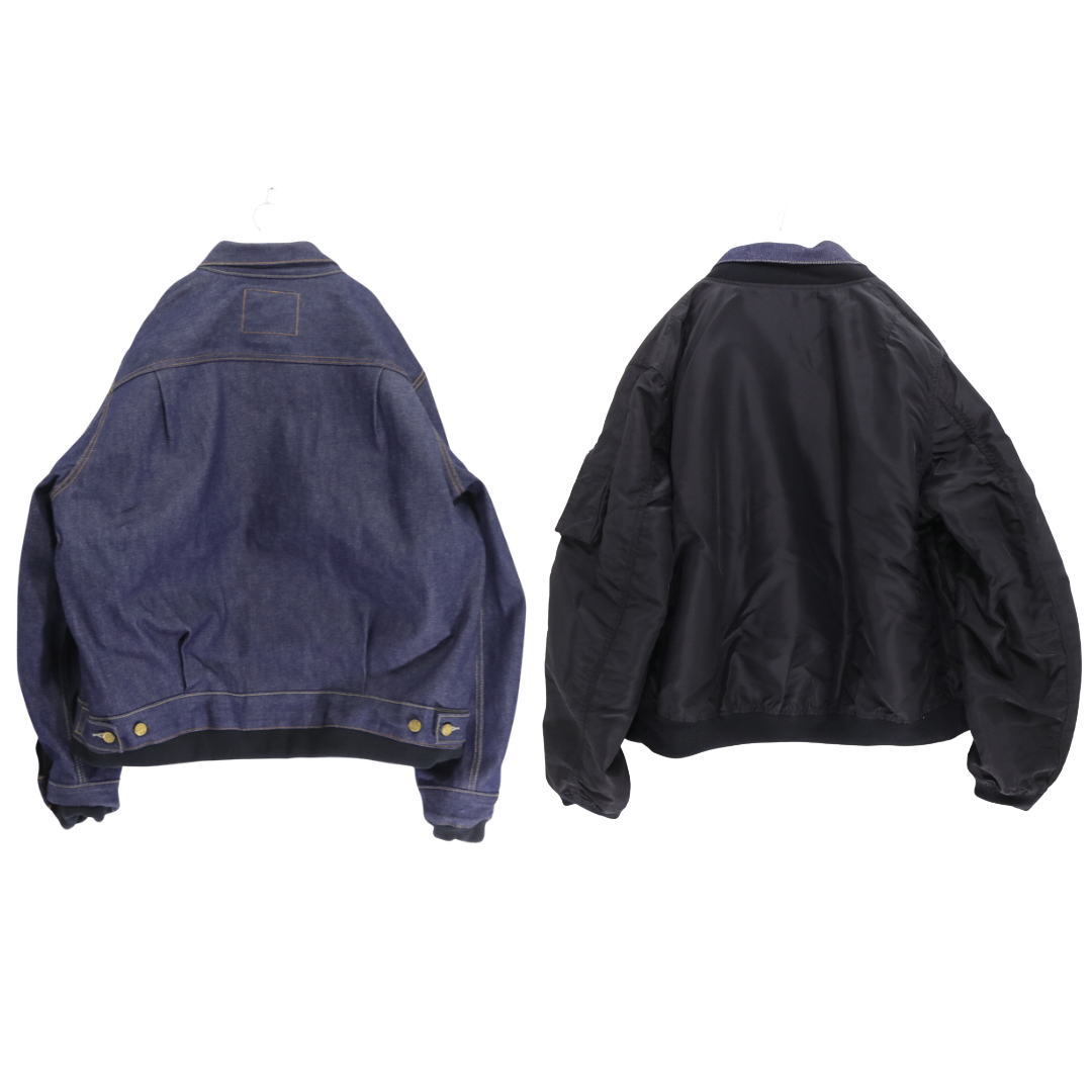 Levi's x sacai 25SS | Men's Denim x Nylon Twill Reversible Blouson "Indigo / Black"