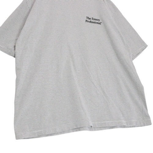 The Ennoy Professional 22SS | Border T-Shirt "White/Black" (SS22BRENCT05AM)