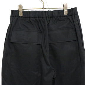 JIL SANDER | High Density Cotton Wide Easy Pants "Black" (JSMT31113M)