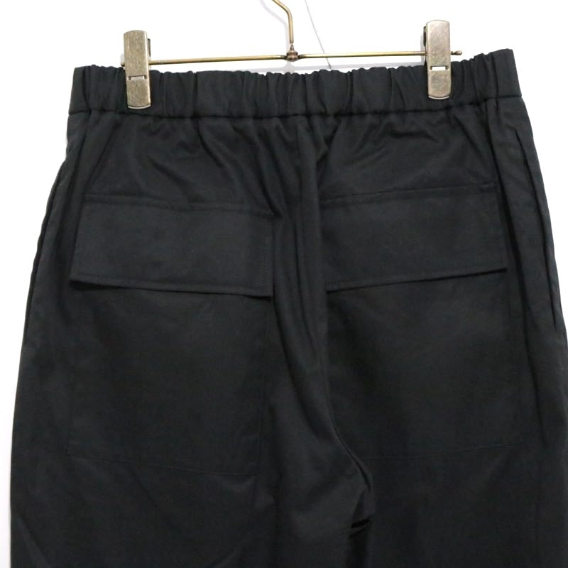 JIL SANDER | High Density Cotton Wide Easy Pants "Black" (JSMT31113M)