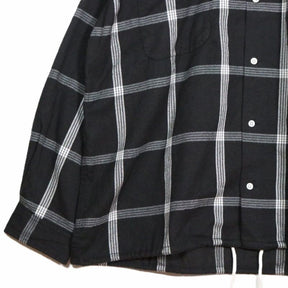 nanamica 25AW | Flannel PALAKA Check Shirt "Black/White" (S25FG016)