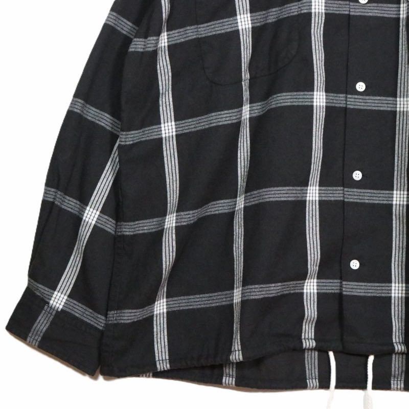 nanamica 25AW | Flannel PALAKA Check Shirt "Black/White" (S25FG016)