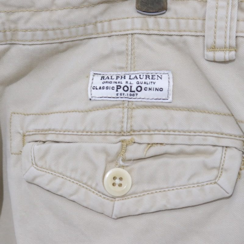 00s POLO RALPH LAUREN | Cargo Short Pants "Beige/Cotton Twill"