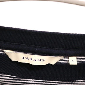 FARAH 24SS | Narrow Striped T-Shirt "Navy × White" (FR0401-M3003)