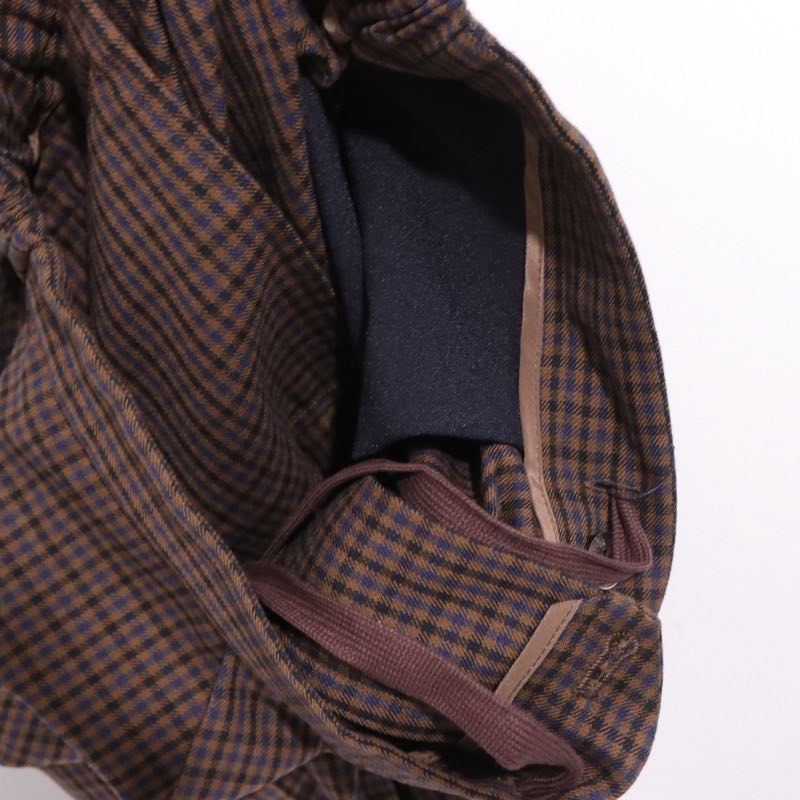 FACTOTUM 22SS | Check Pattern Uncon Tailored Set-up "Brown/Blue" (01010144/01050144)