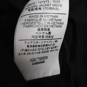 ARC'TERYX 20AW | Solano Jacket "Black / GORE-TEX INFINIUM" (23072)
