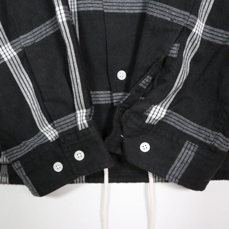 nanamica 25AW | Flannel PALAKA Check Shirt "Black/White" (S25FG016)