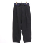 sacai 21AW | Chino Grosgrain Wide Tapered Pants "Black" (21-02652M)