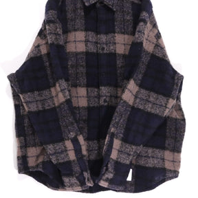 WTAPS 25AW | TXT 02 / LS / WONY. TWEED. TEXTILE "Gray / Navy" (252TQDT-SHM04)