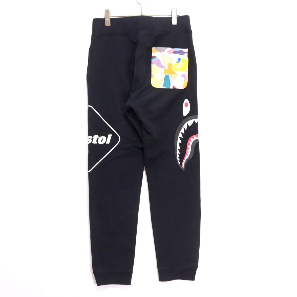 A BATHING APE 19SS | F.C.R.B. SHARK SWEAT PANTS "Black" (001PTF231902X)