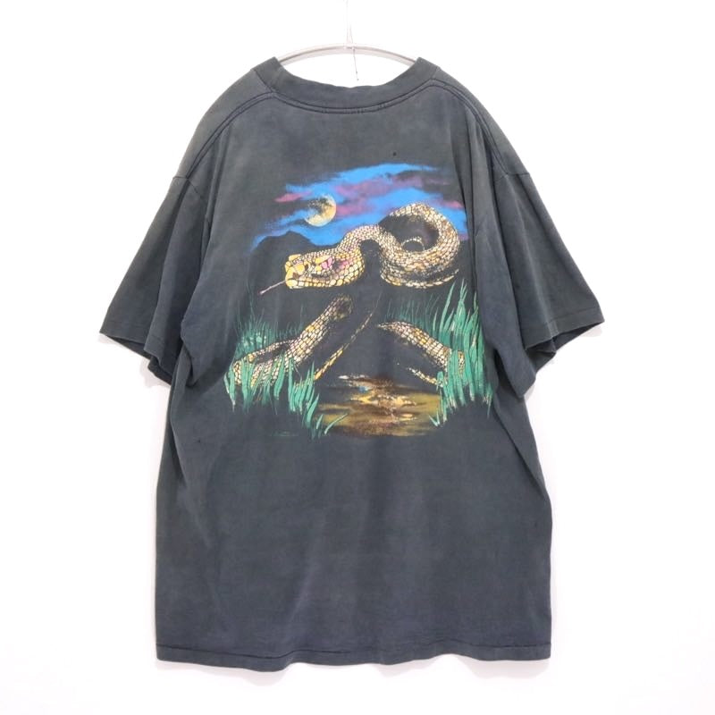 90s Vintage Hazelwood | America the Beautiful Graphic Tee "Mount Rushmore & Snake" (Made in USA)