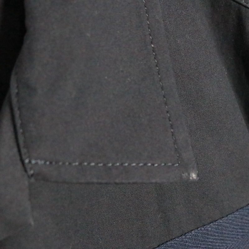 sacai 2022 | Cotton Oxford x Nylon Twill Shirt "Navy/Khaki" (SCM-040)