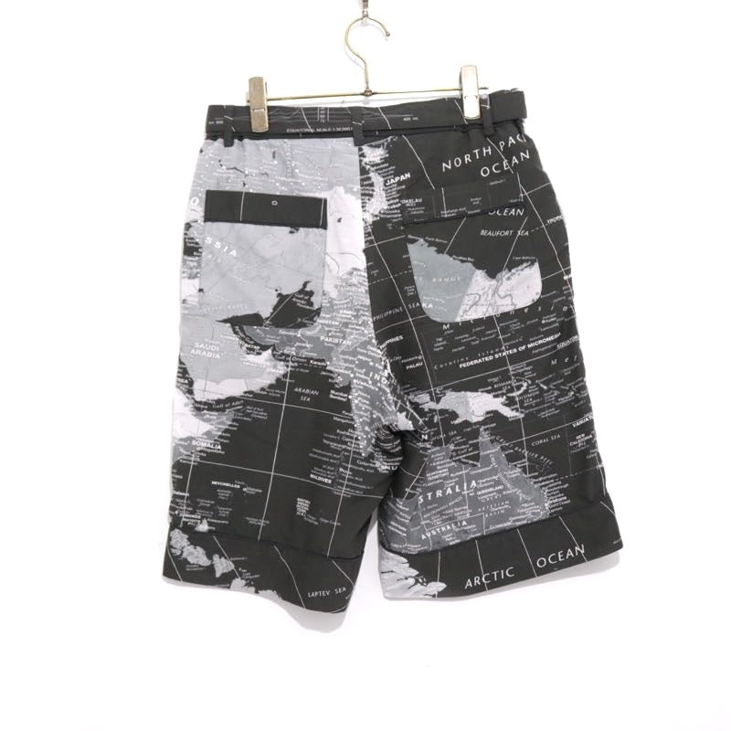 sacai 20SS | World Map Short Pants "Black" (20-02303M)