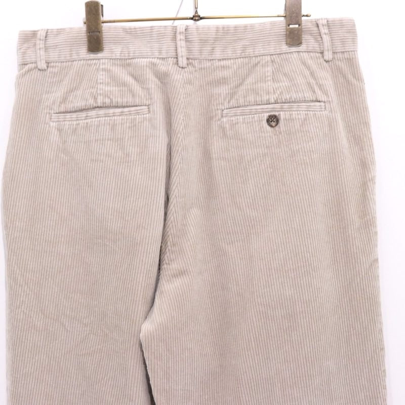 BANANA REPUBLIC 90s-00s | Wide-Rib 2-Tuck Corduroy Pants "Beige"