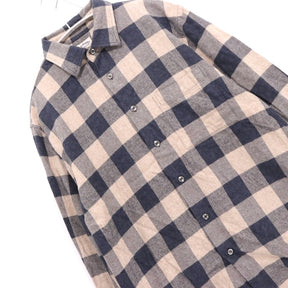H.R.MARKET | Heavy Flannel Check Shirt "[Beige / Navy]" (700037-816)