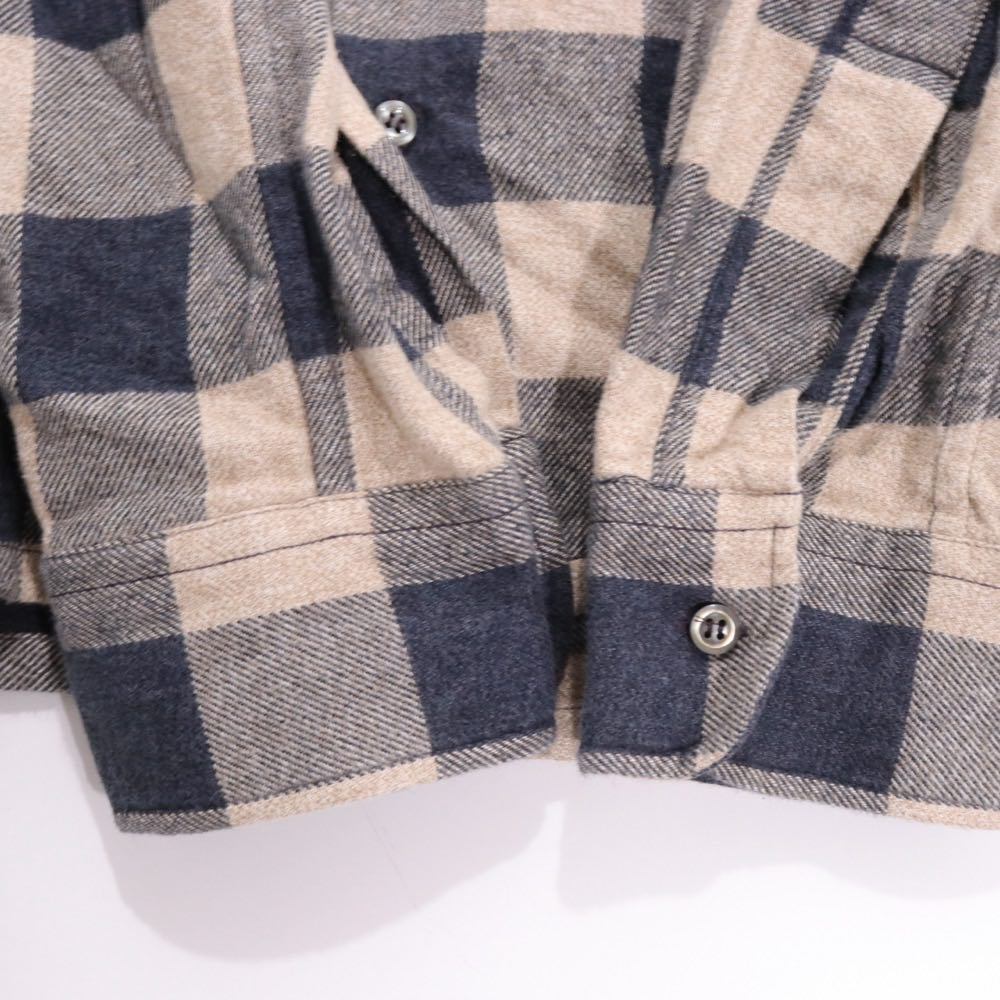 H.R.MARKET | Heavy Flannel Check Shirt "[Beige / Navy]" (700037-816)