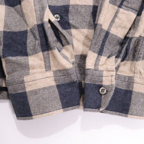 H.R.MARKET | Heavy Flannel Check Shirt "[Beige / Navy]" (700037-816)