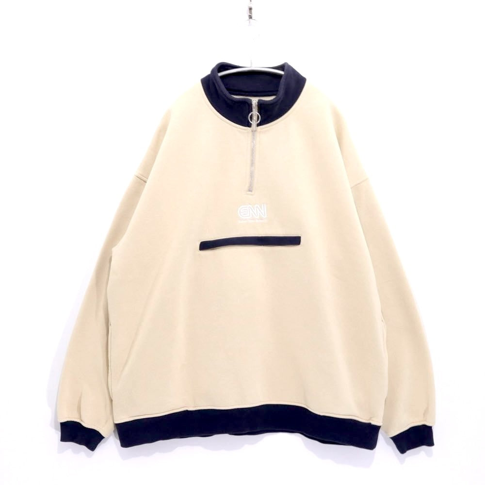 Evisen Skateboards | Logo Half-Zip Sweatshirt "Beige"