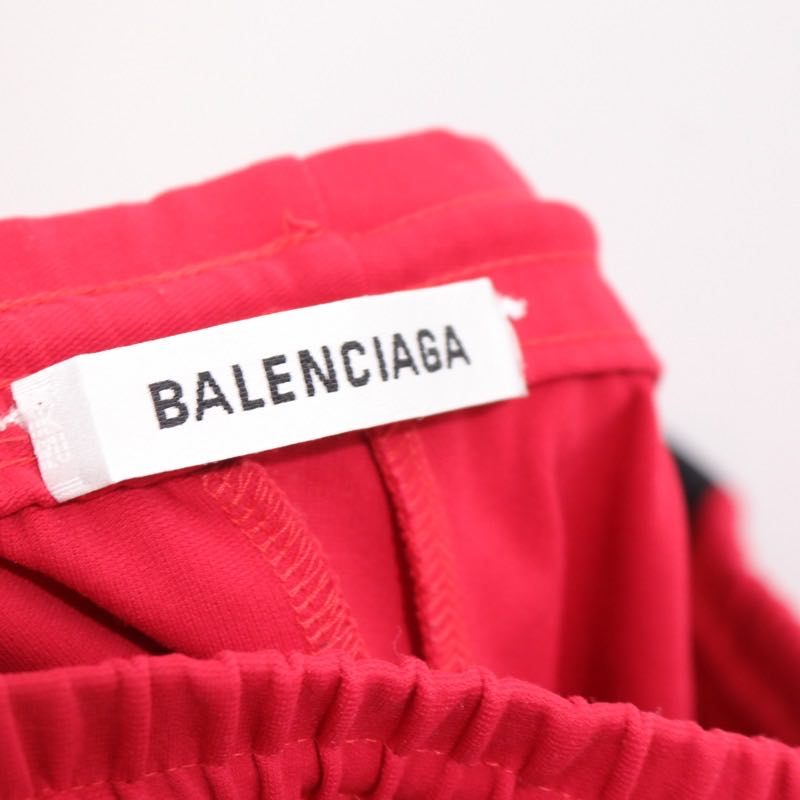 BALENCIAGA 19AW | Bonding Jersey Track Pants "Red / Black Side Stripe" (595008 TTK21 6900)
