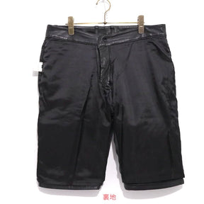 SASQUATCHfabrix. 11AW | Leather & Quilting Switching Shorts "MODERN NINJA" (113-31-1123)