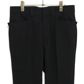 GUCCI 80s-90s Vintage | 2-Tuck Tapered Slacks "Black" (Size 46)