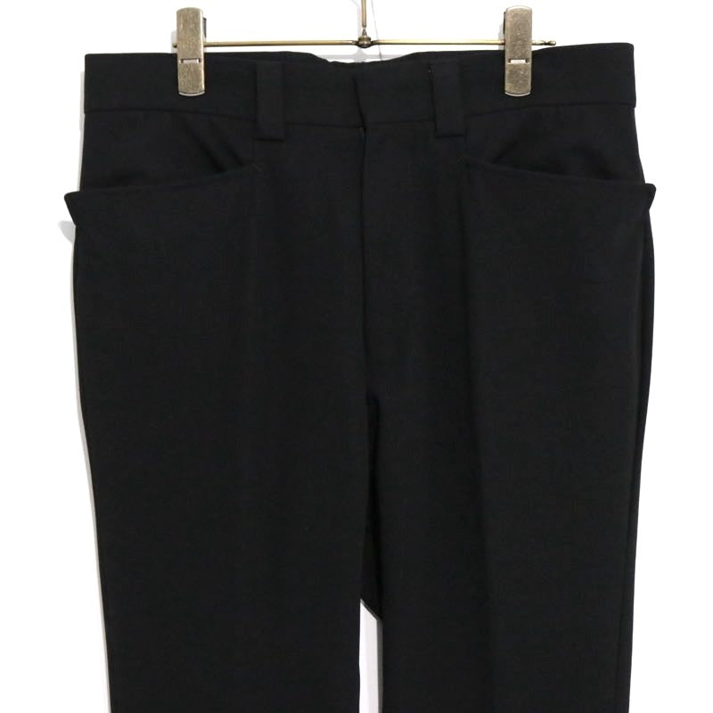 GUCCI 80s-90s Vintage | 2-Tuck Tapered Slacks "Black" (Size 46)
