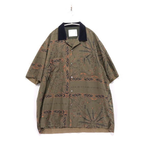 sacai 20AW | Dr. Woo Bandana Print Shirt "Khaki/Orange" (20-02337M)