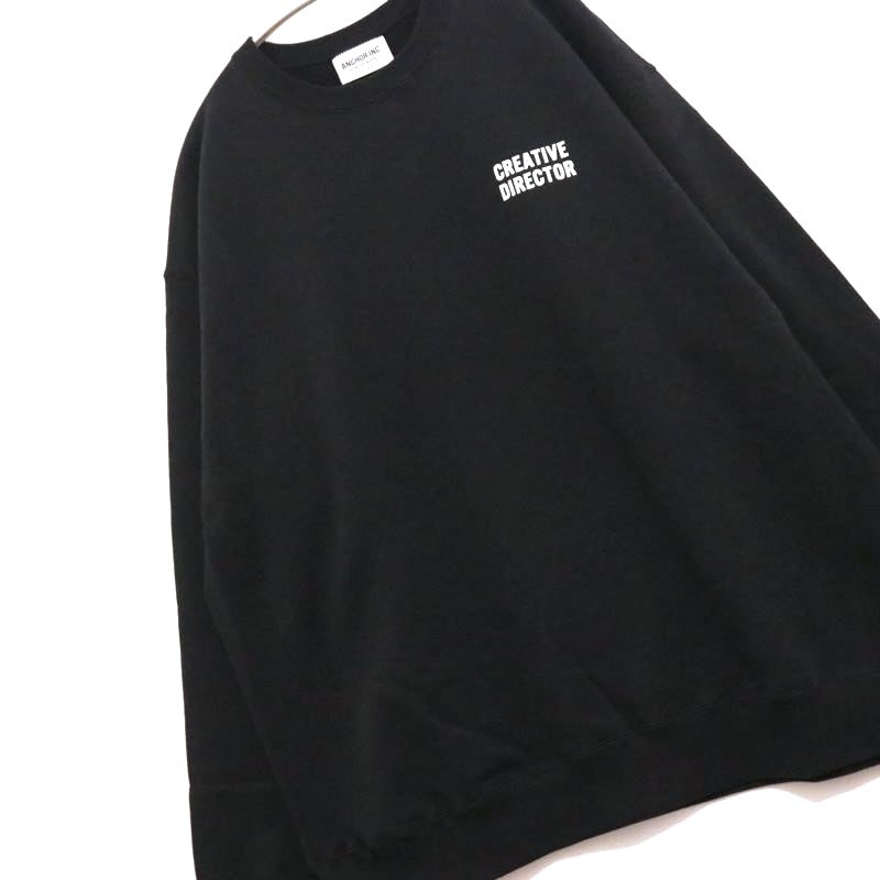 Anchor Inc. 25SS | Crewneck Sweatshirt "Black / Back Print"