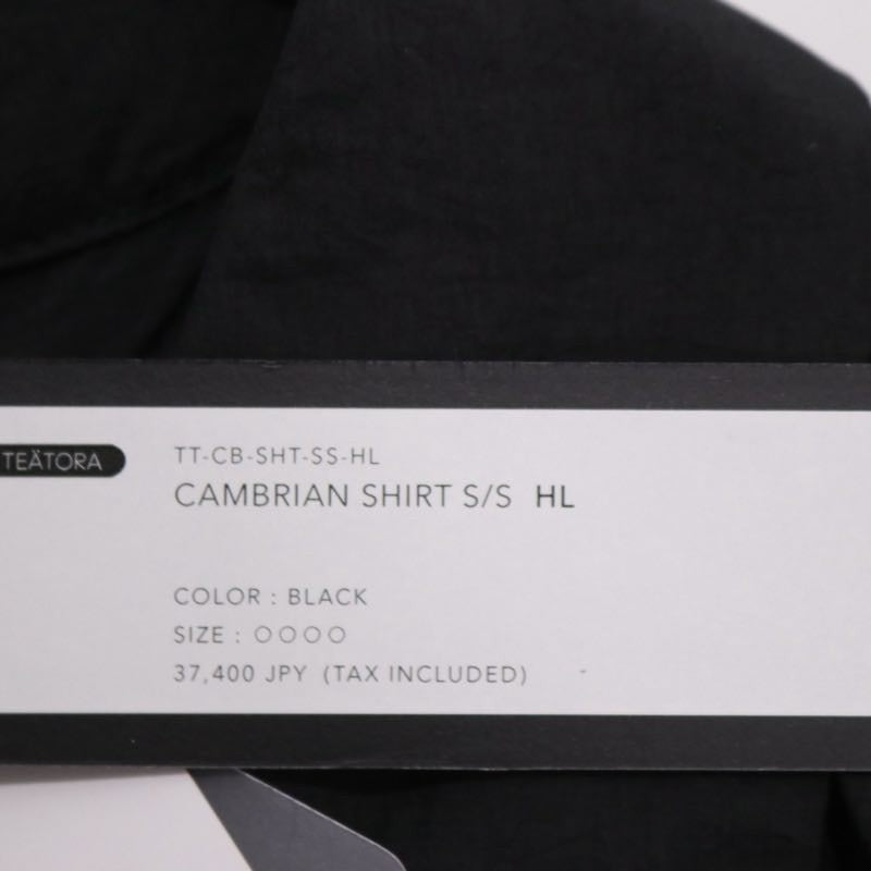 TEATORA | CAMBRIAN SHIRT S/S "Black" (TT-CB-SHT-SS-HL)