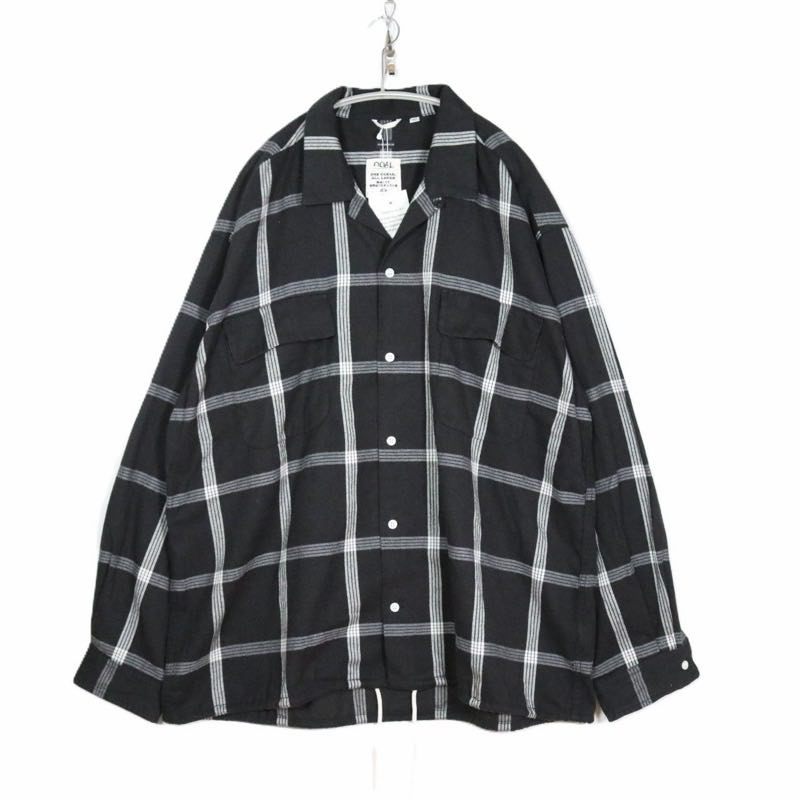 nanamica 25AW | Flannel PALAKA Check Shirt "Black/White" (S25FG016)