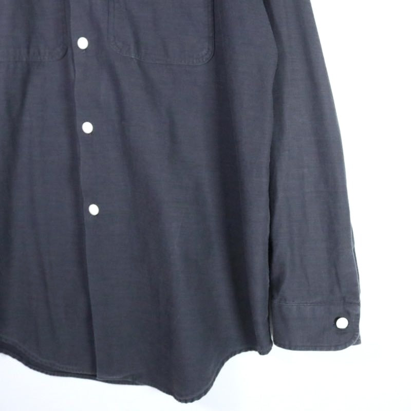 MADISONBLUE 19AW | HAMPTON Back Satin Shirt "Navy / Pearl Button" (MB194-5051PL)