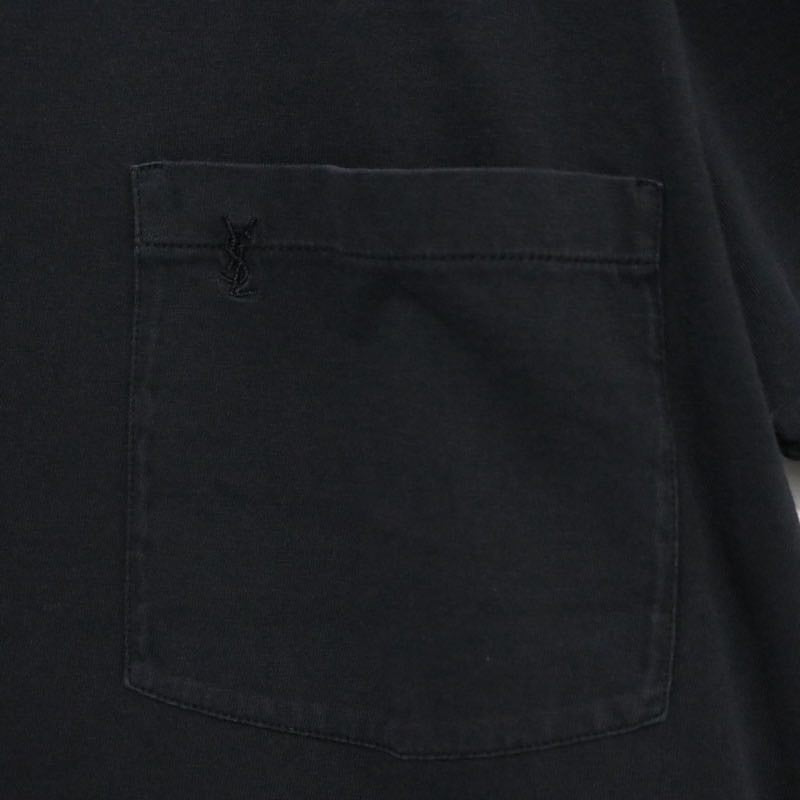 Saint Laurent Paris | Washed Pocket T-shirt "Black"(T80O 396675 Y2OP1)