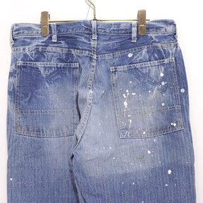 HECTIC | Herringbone Bush Pants "Paint Custom" Wide Straight