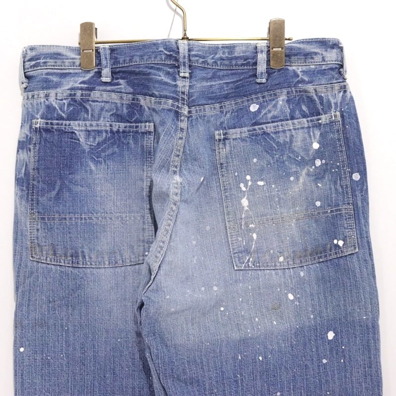HECTIC | Herringbone Bush Pants "Paint Custom" Wide Straight