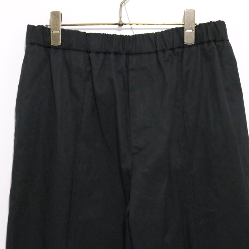 JIL SANDER | High Density Cotton Wide Easy Pants "Black" (JSMT31113M)