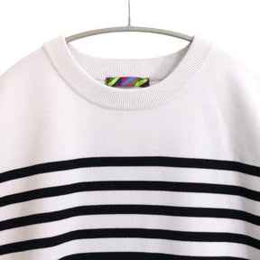 is-ness(イズネス)  25ss KNIT VENTI BORDER T-SHIRT