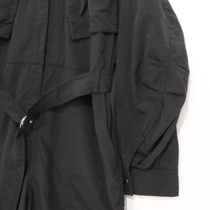 ETRE TOKYO 24SS | Belted Nylon Jumpsuit "Black" (1224530112-0)