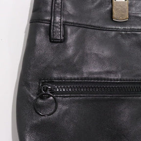 SASQUATCHfabrix. 11AW | Leather & Quilting Switching Shorts "MODERN NINJA" (113-31-1123)