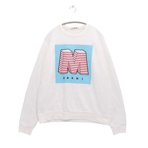 MARNI | One Point Logo Crew Neck Sweatshirt "White" (M00398-M00J6)