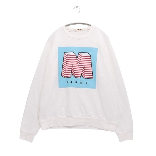 MARNI | One Point Logo Crew Neck Sweatshirt "White" (M00398-M00J6)