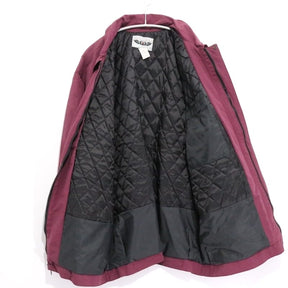KIKWEAR 90s | Made in USA Insulated Nylon Jacket "Burgundy" (Double Zip)