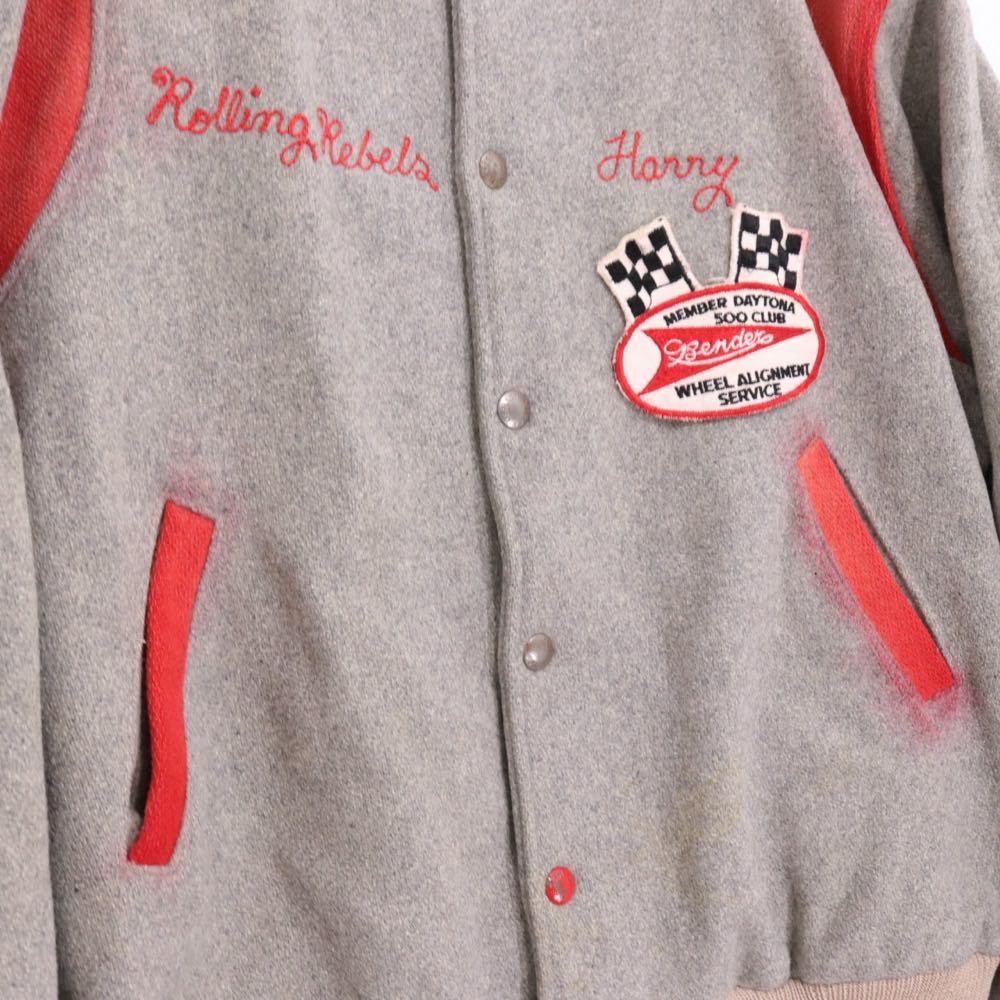 Gamemaster Marshall Clothing Mfg Co 60s | Vintage Award Jacket "Grey/Red" (Made in USA)