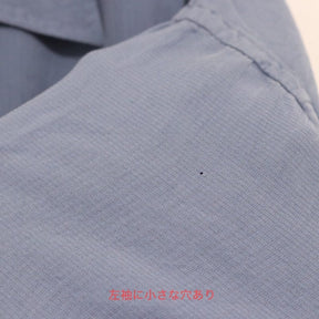 90s PERRY ELLIS | 100% Silk Open Collar Shirt "Classic Blue"