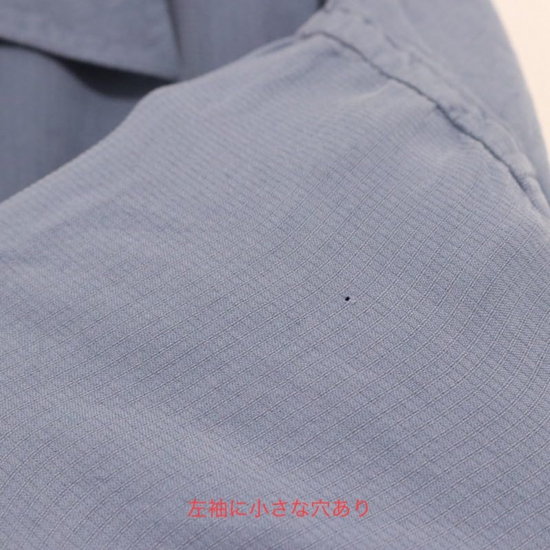 90s PERRY ELLIS | 100% Silk Open Collar Shirt "Classic Blue"