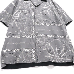 sacai 20SS | Dr. Woo Bandana Print Open Collar Shirt "Gray" (20-02337M)