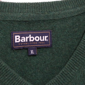 Barbour 18AW | Essential V-Neck Lambswool Jumper "Forest Green" (MKN1177GN78)