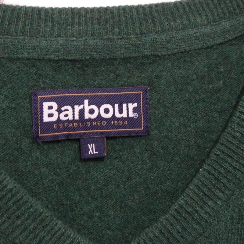 Barbour 18AW | Essential V-Neck Lambswool Jumper "Forest Green" (MKN1177GN78)