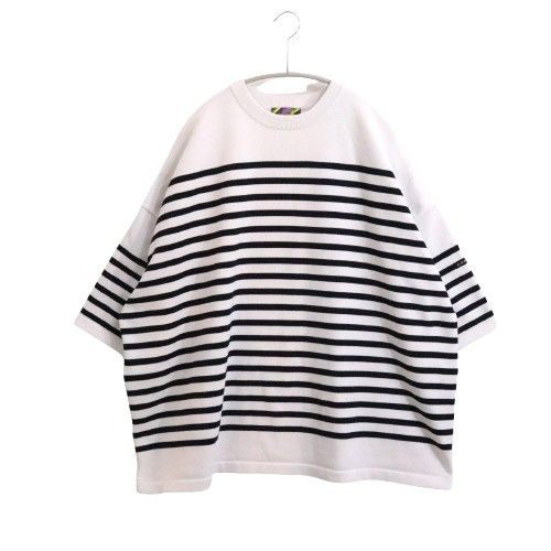 is-ness(イズネス)  25ss KNIT VENTI BORDER T-SHIRT