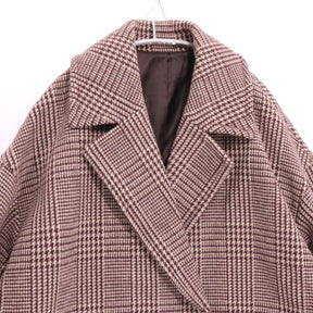 JOURNAL STANDARD relume | Double Collar Check Coat "Brown" (18-020-462-5000-3-0)